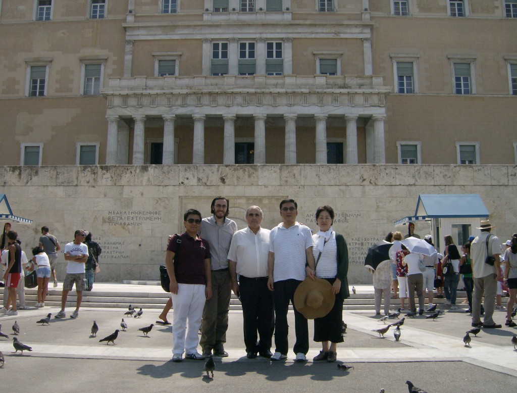 Mr Naidos with Mr Kim & Mrs Kim in Athens